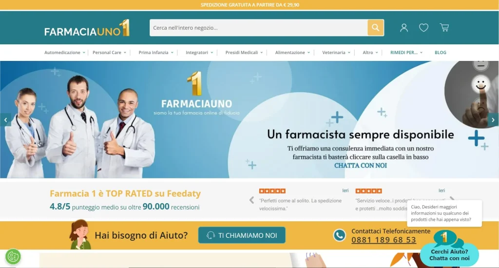 Immagine del sito Farmaciauno1