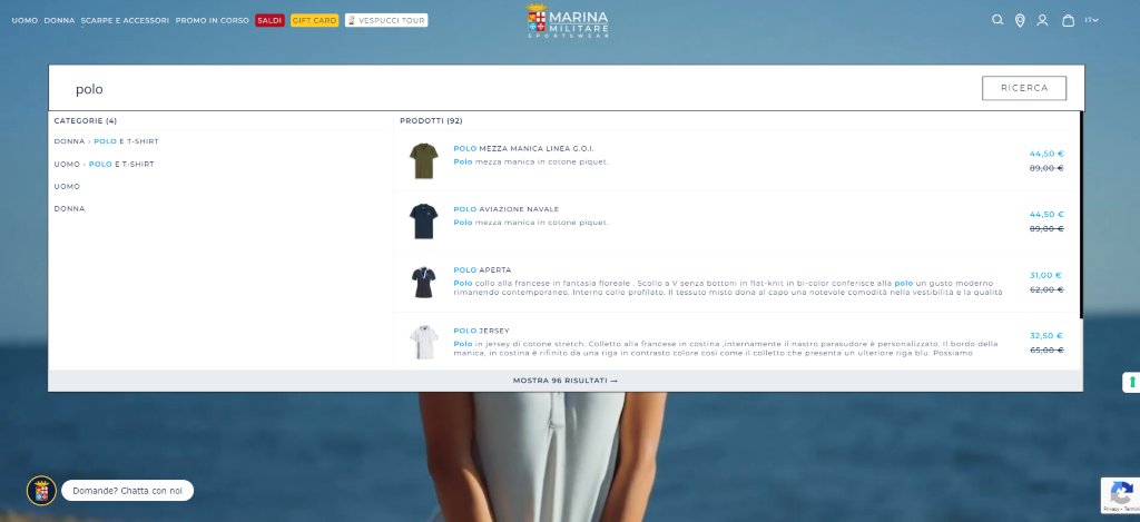 ricerca standard magento